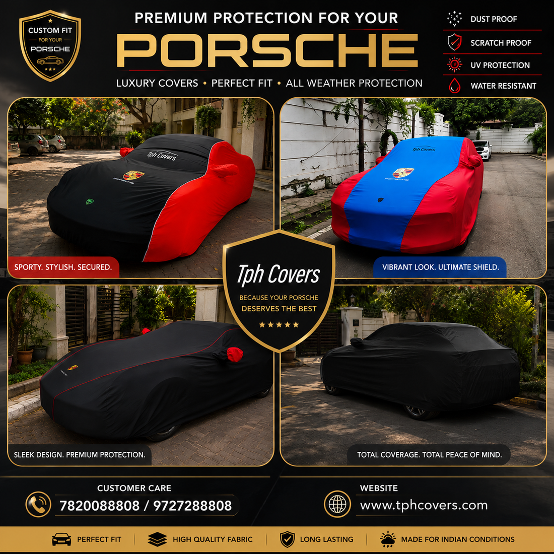 Best Porsche Car Cover in India – Custom Fit Premium Protection by TPH Covers