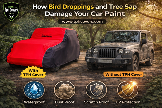 How Bird Droppings & Tree Sap Damage Car Paint | TPH Covers